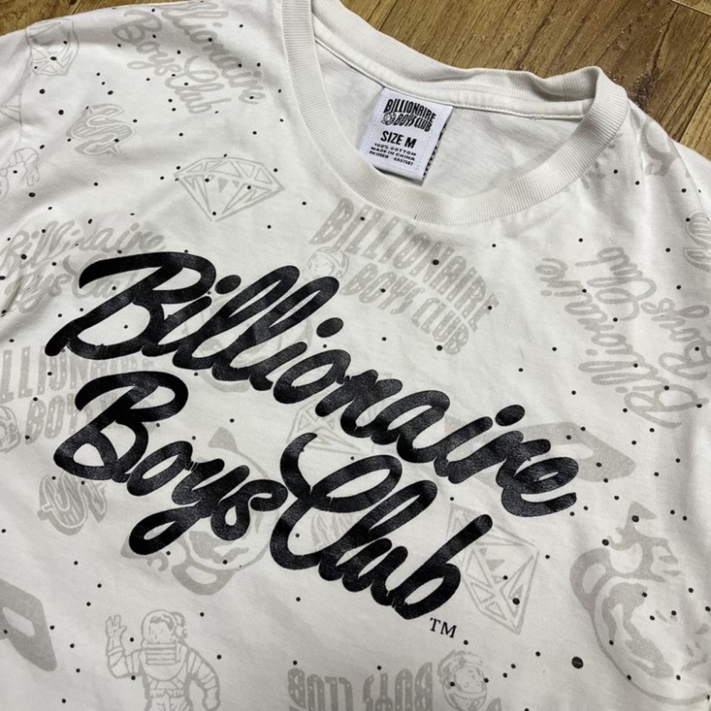 Billionaire Boys Club White and Black Logo Tee